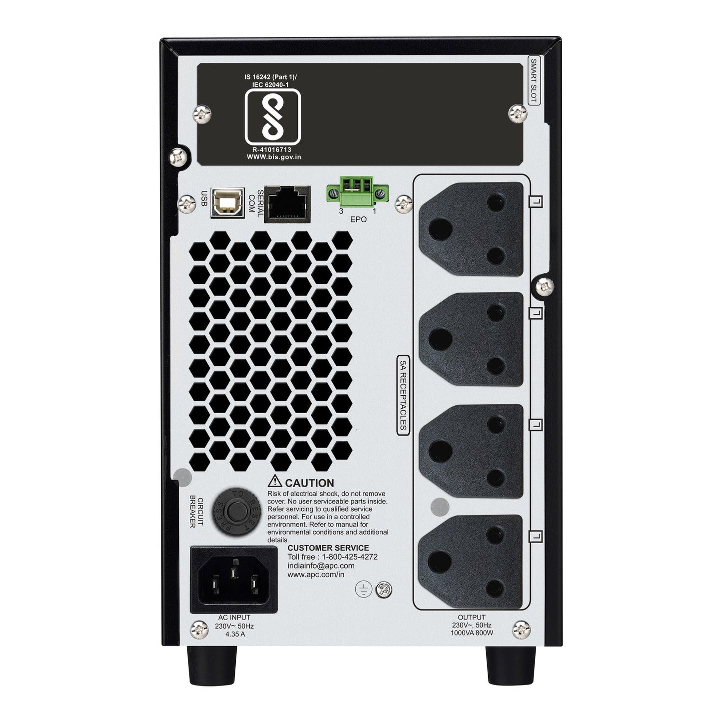 APC Smart - UPS RC 1000VA, 230V, 4x India 3 - pin 6A outlets, harsh environmentproduct_type - Hitek Business Systems - SRC1KI-IN - - Hitek Business Systems -