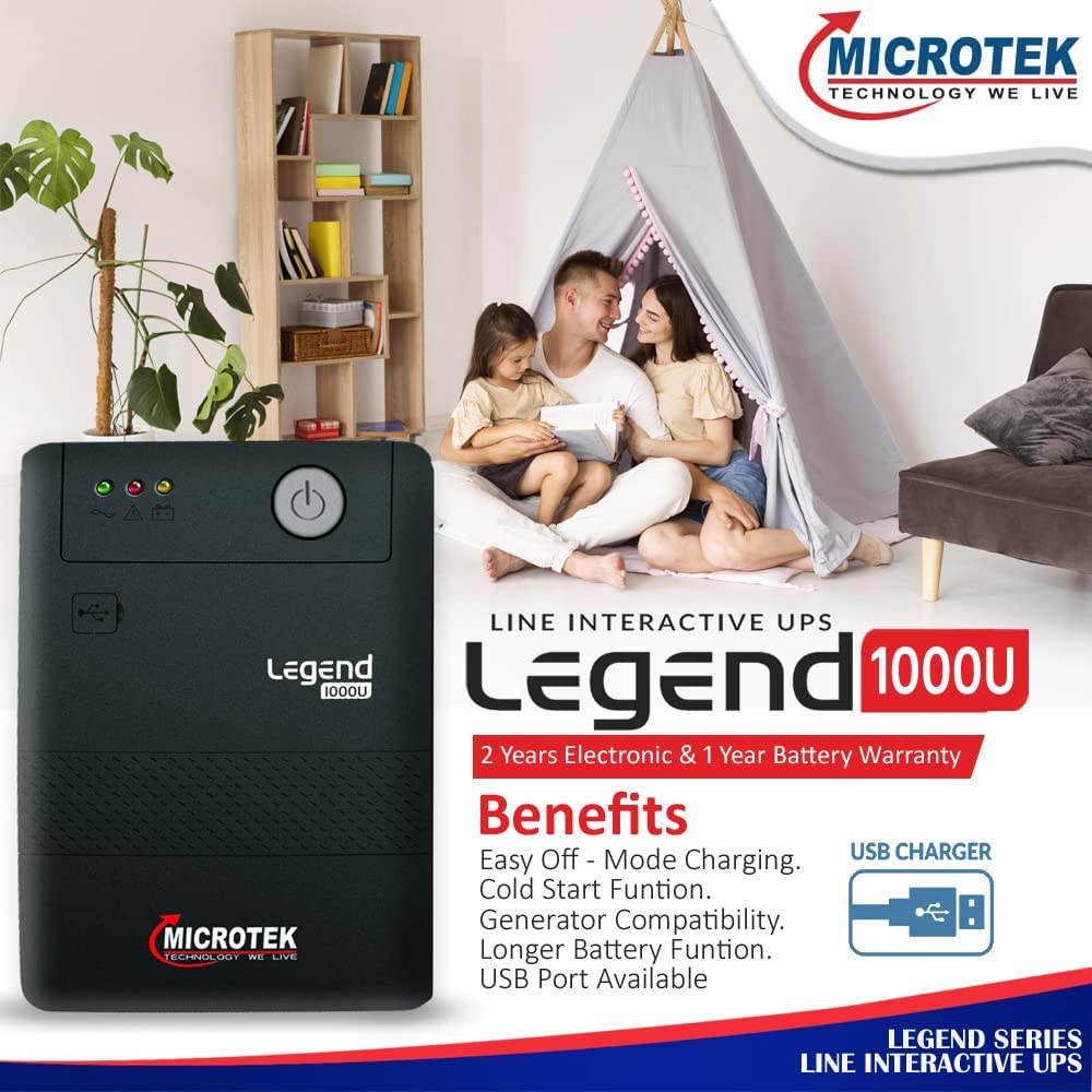 Microtek UPS Legend 1000VA, Blackproduct_type - Hitek Business Systems - Microtek Legend 1000 - - Hitek Business Systems -