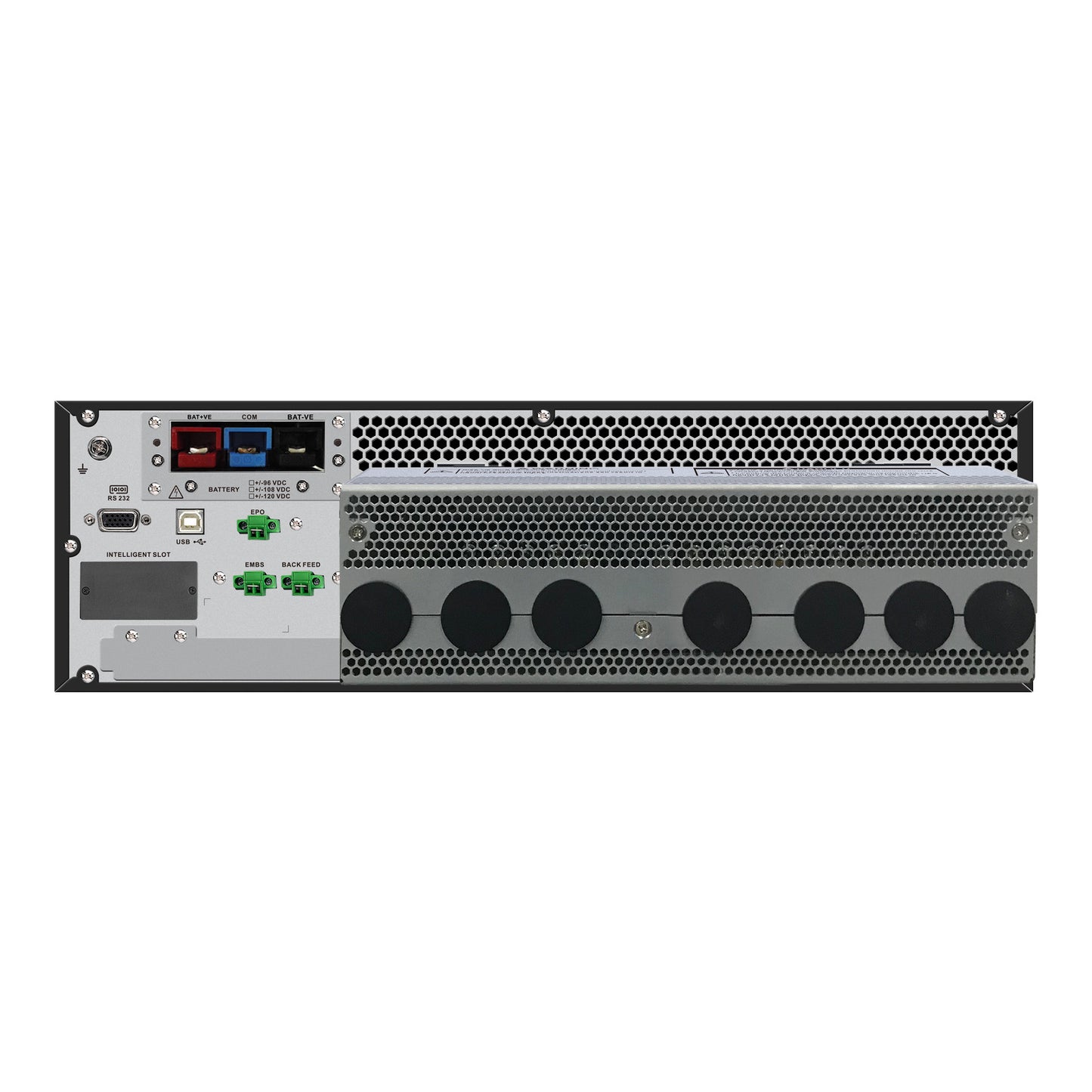 APC Easy UPS On-Line, 15kVA/15kW, Rackmount 3U, 230V, 1x Hard wire 3-wire(1P+N+E) outlet, Intelligent Card Slot, No battery, W/O rail kit