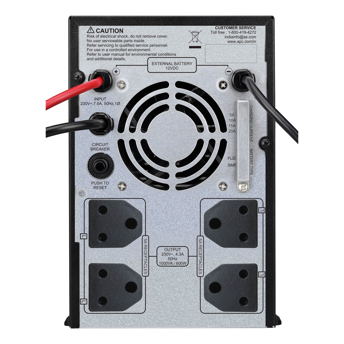 APC Back - UPS 1000VA, 230V, without battery with selectable charger and flooded/SMF compatibleproduct_type - Hitek Business Systems - BX1000UXI -  - Hitek Business Systems - 