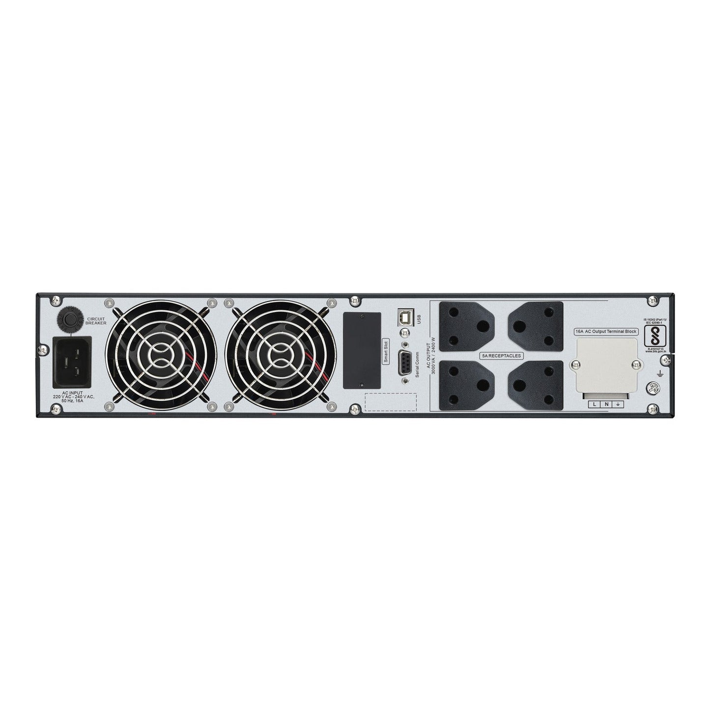 APC Easy UPS On - Line, 3kVA/2400W, Rackmount 2U, 230V, 4x India + 1x Hard wire 3 - wire(1P+N+E) outlets, Intelligent Card Slot, LCD, W/O rail kitproduct_type - Hitek Business Systems - SRV3KL-IN -  - Hitek Business Systems - 